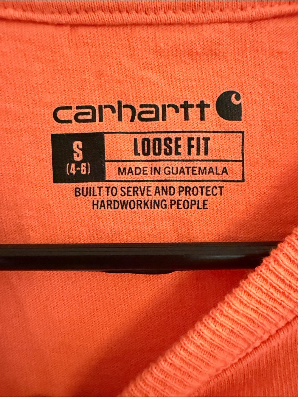 Carhartt Pocket Tee in Coral Pink (Not Orange!) - Picture 3 of 4